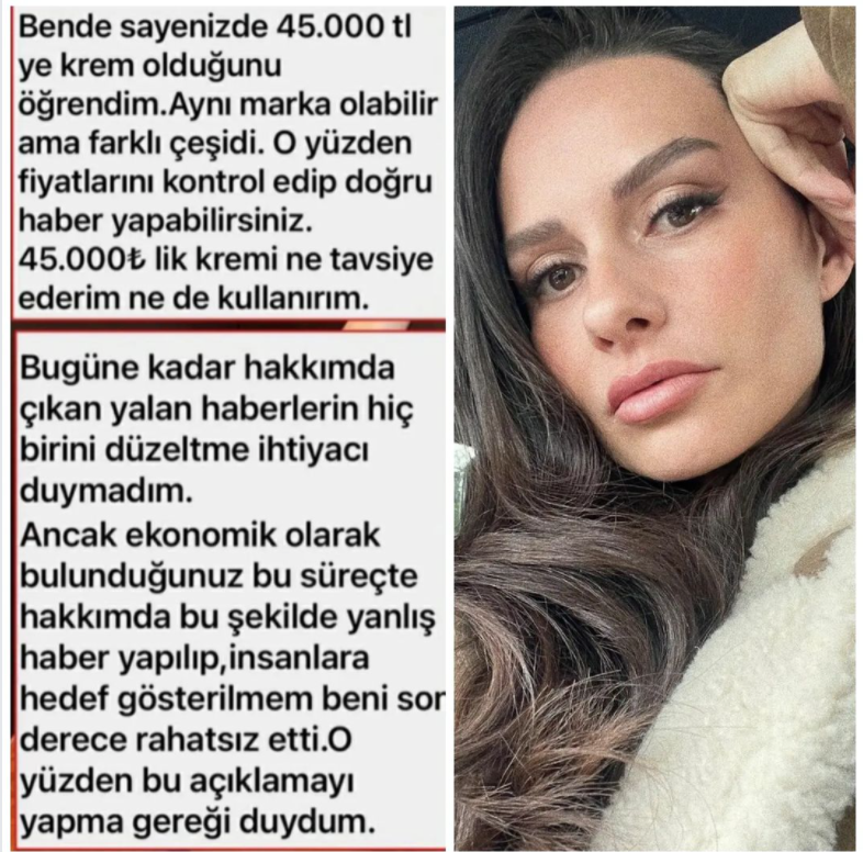 yasemin ozilhan dan 45 bin TL ye krem aciklamasi